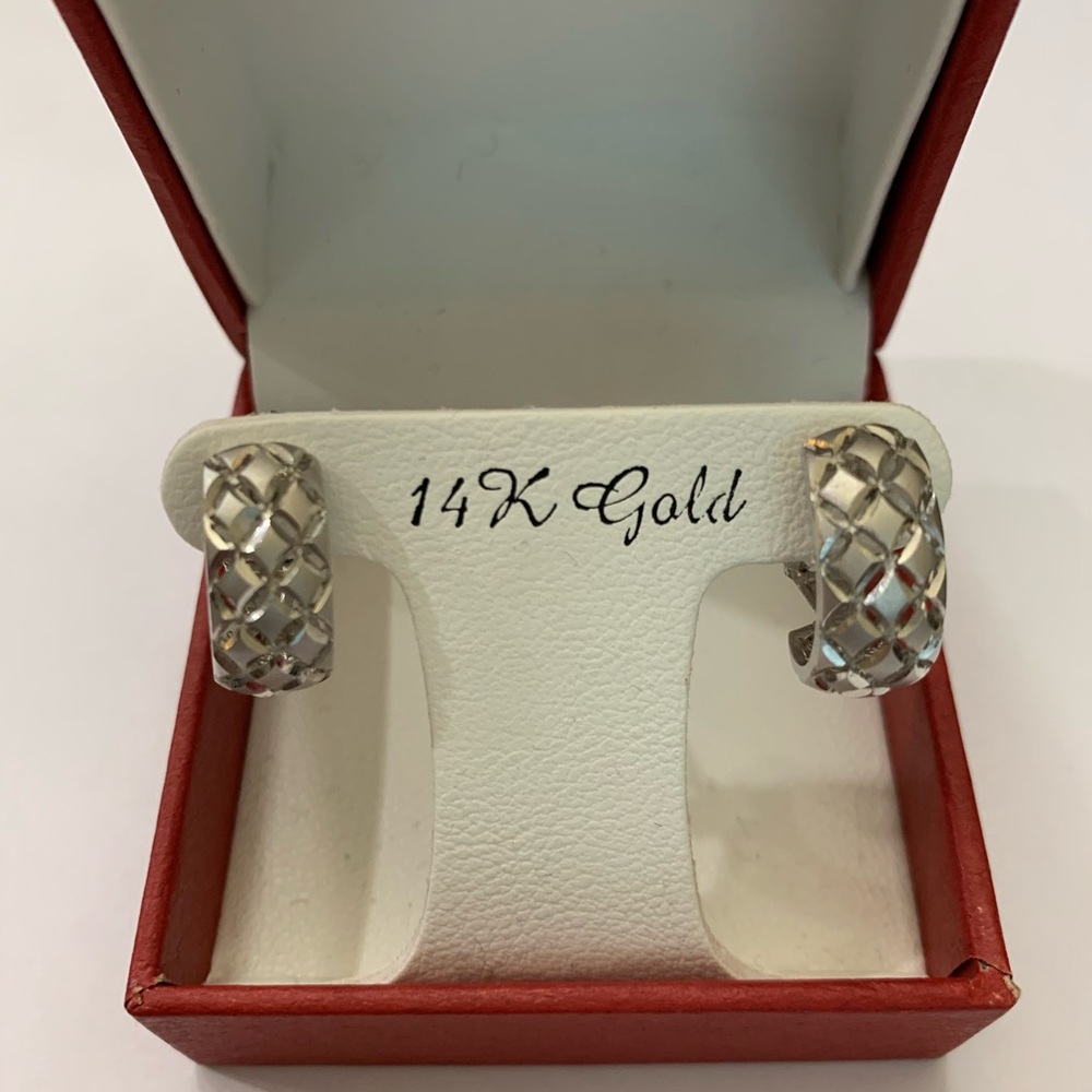 14k White Gold Earrings